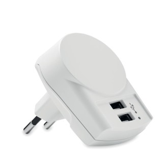 EURO USB CHARGER 2XA - ABS
