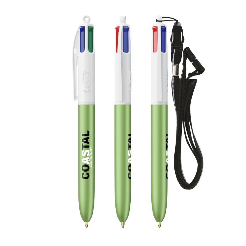 BIC® 4 Colours Glacé with Lanyard - Fabrication Française