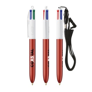 BIC® 4 Colours Glacé with Lanyard - Fabrication Française