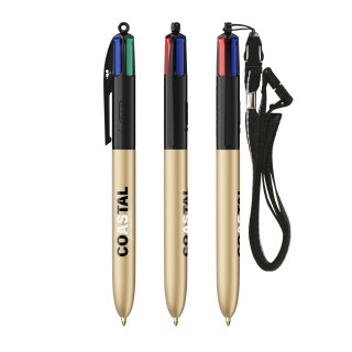 BIC® 4 Colours Glacé with Lanyard - Fabrication Française