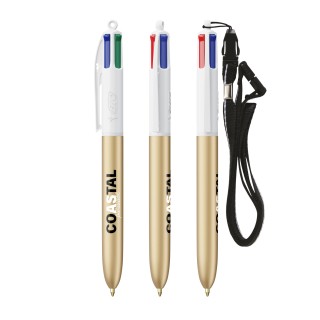 BIC® 4 Colours Glacé with Lanyard - Fabrication Française