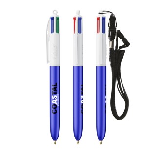 BIC® 4 Colours Glacé with Lanyard - Fabrication Française