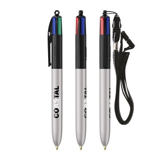 BIC® 4 Colours Glacé with Lanyard - Fabrication Française