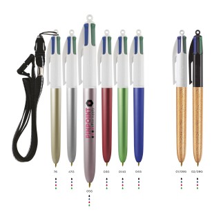 BIC® 4 Colours Glacé with Lanyard - Fabrication Française