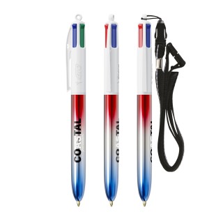 BIC® 4 Colours® Flags Collection + lanyard - Fabrication Française
