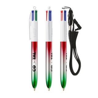 BIC® 4 Colours® Flags Collection + lanyard - Fabrication Française