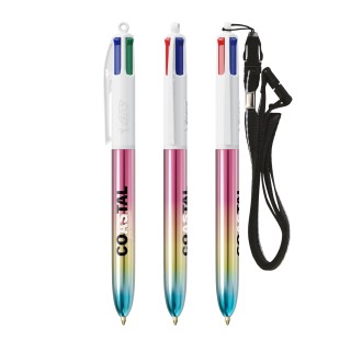 BIC® 4 Couleurs® Gradient + Lanyard - Fabrication Française