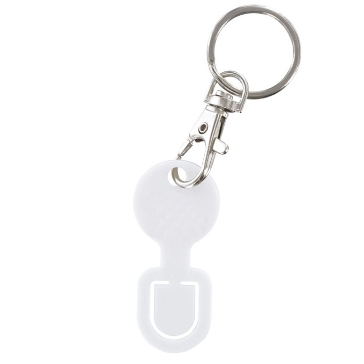 PORTE CLES MOUSQUETON PETIT MODELE AVEC CLIPCOURSE - PC, ACIER