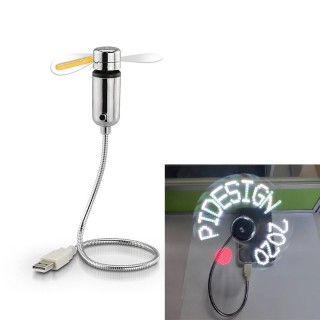 VENTILATEUR AVEC MESSAGE LED - Plastique, Métal