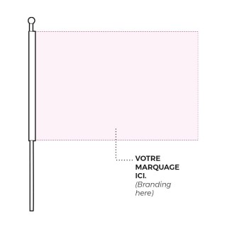 MINI DRAPEAU DE SUPPORTER - Polyester