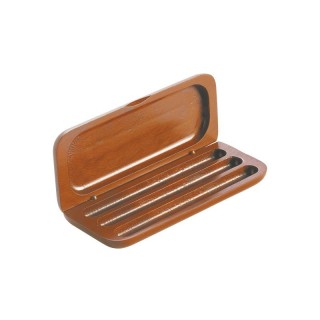 BOITE PARURE, VIDE, 3 EMPLACEMENTS - BOIS