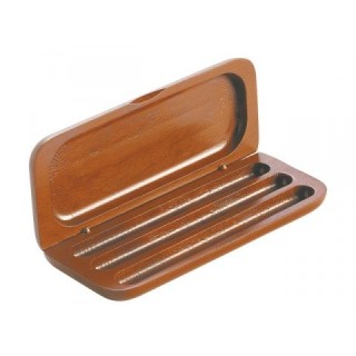 BOITE PARURE, VIDE, 3 EMPLACEMENTS - BOIS