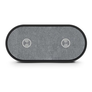 STATION DE CHARGE DUO PAR INDUCTION (SANS FIL) - Plastique, PU, Tissu