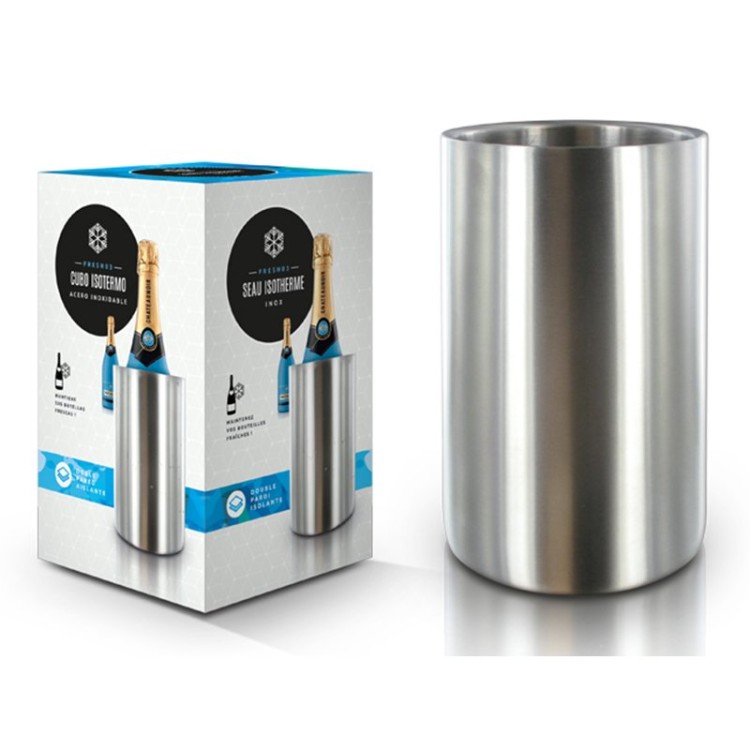 RAFRAICHISSEUR A BOUTEILLES - SEAU A GLACONS - INOX