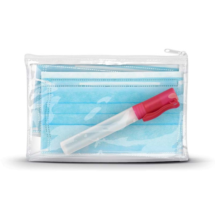 KIT TROUSSE ZIPPEE AVEC 2 MASQUES CHIR. ET VAPORISATEUR S.H.A. 9 ml - 