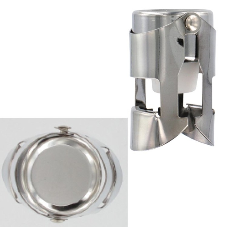 BOUCHON BOUTEILLE CHAMPAGNE EN METAL - TPR, INOX