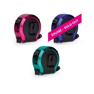 MESURE : METRE RUBAN JAUNE 3 m X 16 mm COQUE PLASTIQUE - ABS chromé