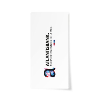 ETIQUETTES BRISTOL 50X25 mm IMPRIMEES QUADRI RECTO SEUL EN SAC DE 100 