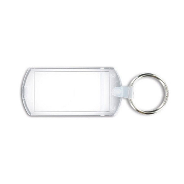 PORTE CLES TRANSPARENT PORTE-ETIQUETTE (anneau 25 mm) - SAN