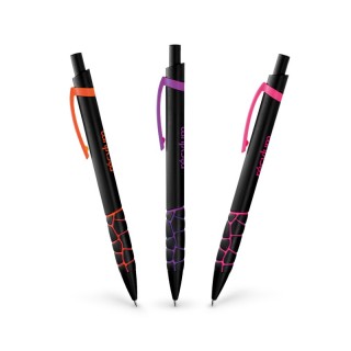 STYLO BILLE ECRITURE NOIRE CORPS ET CLIP PLASTIQUE - ABS