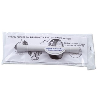 TESTEUR USURE PNEUS ET DEVISSE VALVE EN SACHET INDIVIDUEL AVEC NOTICE 
