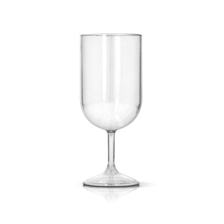 VERRE A PIED EN PLASTIQUE REUTILISABLE TRITAN 18 cl RAS BORD - TRITAN