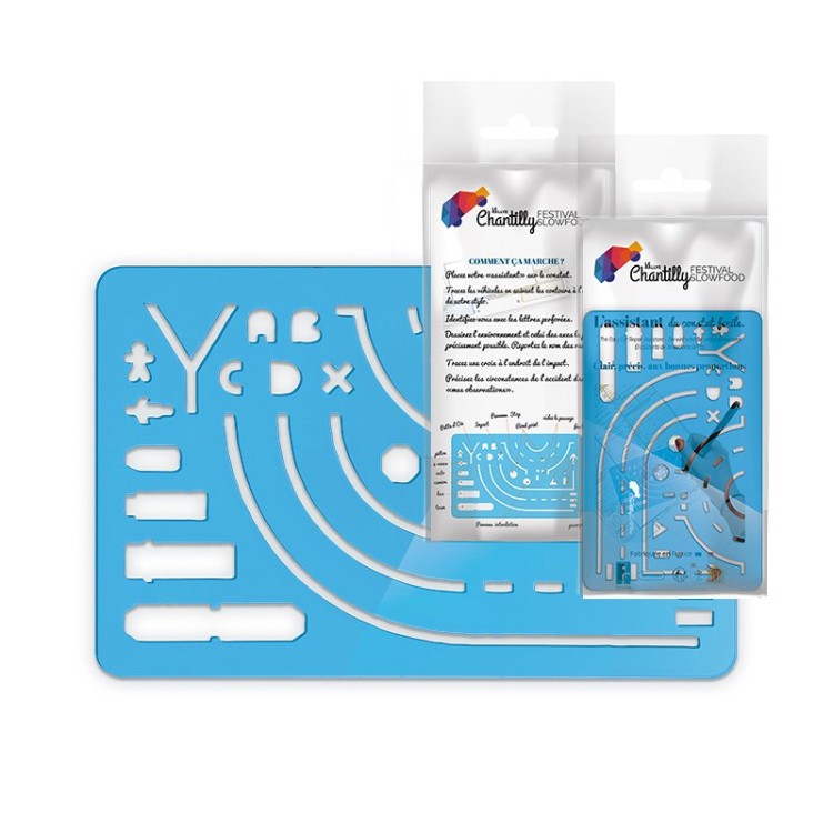 SET REGLE NORMOGRAPHE 125x80x1,5 mm - ASSISTANT DU CONSTAT AMIABLE - P