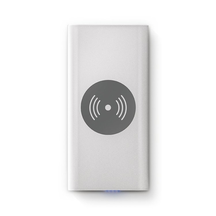 BATTERIE EXTERNE Li-po 8000 mAh ET CHARGEUR PAR INDUCTION - Aluminium