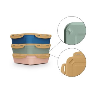 BOITE REPAS (LUNCH BOX) 1.2 l AVEC COUVERCLE, CUILLERE ET FOURCHETTE -