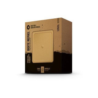 BOITE REPAS (LUNCH BOX) 1.2 l AVEC COUVERCLE, CUILLERE ET FOURCHETTE -