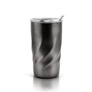 MUG ISOTHERME DOUBLE-PAROI INOX 40 cl - CALIX - SILICONE, INOX, TRITAN