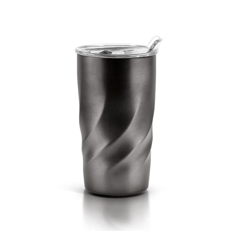 MUG ISOTHERME DOUBLE-PAROI INOX 40 cl - CALIX - SILICONE, INOX, TRITAN