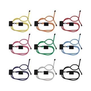 LANYARD CORDON TOUR DE COU PORTE TELEPHONE A LONGUEUR AJUSTABLE - Poly