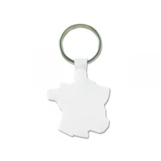 PORTE CLES FORME FRANCE (anneau 25 mm) - PS CHOC