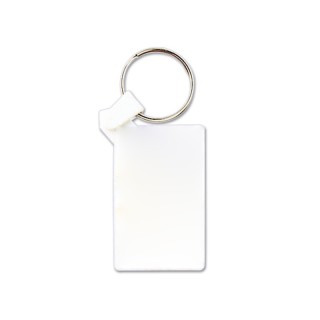 PORTE CLES PLASTIQUE SOUPLE CARTE 53x33 mm (anneau 25 mm) - PVC SOUPLE