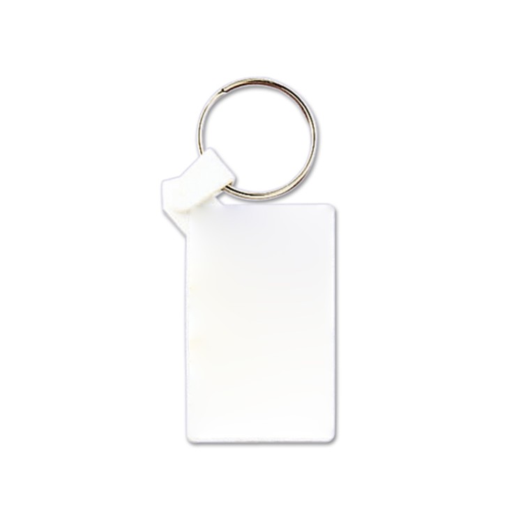 PORTE CLES PLASTIQUE SOUPLE CARTE 53x33 mm (anneau 25 mm) - PVC SOUPLE