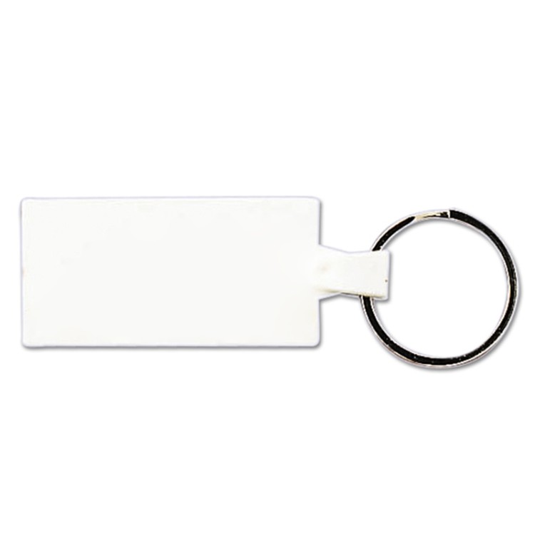PORTE CLES PLASTIQUE SOUPLE RECTANGLE 55x28 mm (anneau 25 mm) - PVC SO