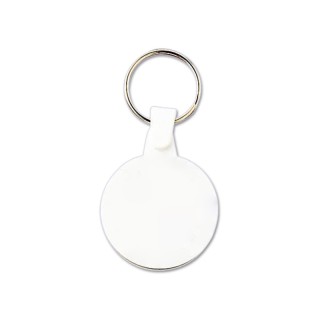 PORTE CLES PLASTIQUE SOUPLE ROND Ø34 mm (anneau 25 mm) - PVC SOUPLE