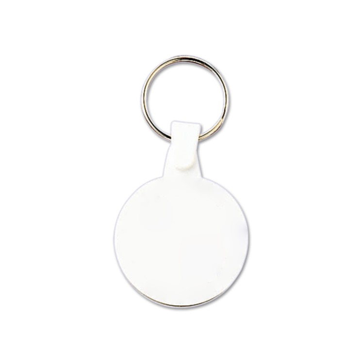 PORTE CLES PLASTIQUE SOUPLE ROND Ø34 mm (anneau 25 mm) - PVC SOUPLE