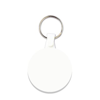 PORTE CLES PLASTIQUE SOUPLE ROND Ø41 mm (anneau 25 mm) - PVC SOUPLE