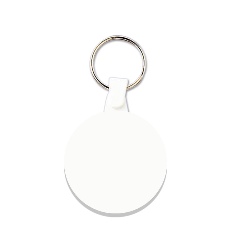 PORTE CLES PLASTIQUE SOUPLE ROND Ø41 mm (anneau 25 mm) - PVC SOUPLE