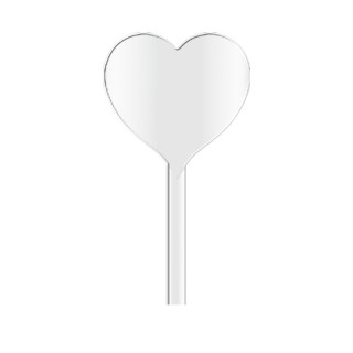 AGITATEUR MELANGEUR  A COCKTAIL COEUR SPATULE 190 mm - PS CRISTAL