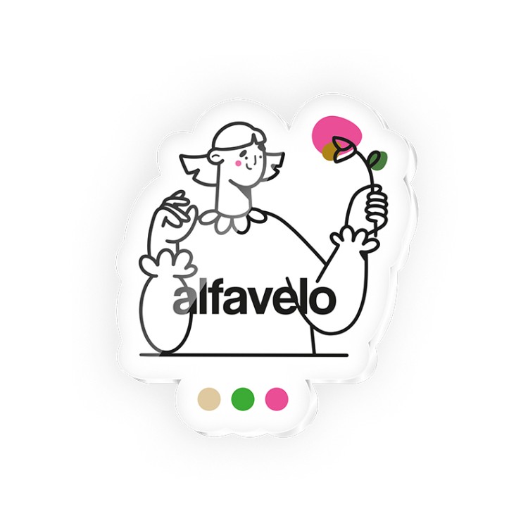 BADGE PLASTIQUE (PMMA) AVEC AIMANT ENTRE 20 cm2 et MAXI 40 cm2 - PMMA