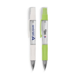 STYLO BILLE AVEC VAPORISATEUR VIDE - PP, ABS, SILICONE