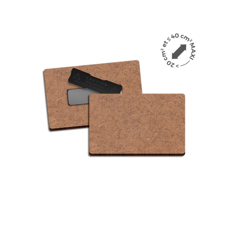 BADGE MDF EP 3 mm AVEC AIMANT ENTRE 20 cm2 ET 40 cm2 MAXI - MDF