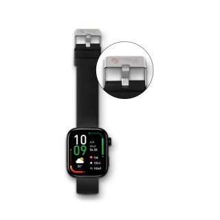MONTRE CONNECTEE ECRAN 1,85 AMOLED ETANCHE - SILICONE, Alliage de zinc