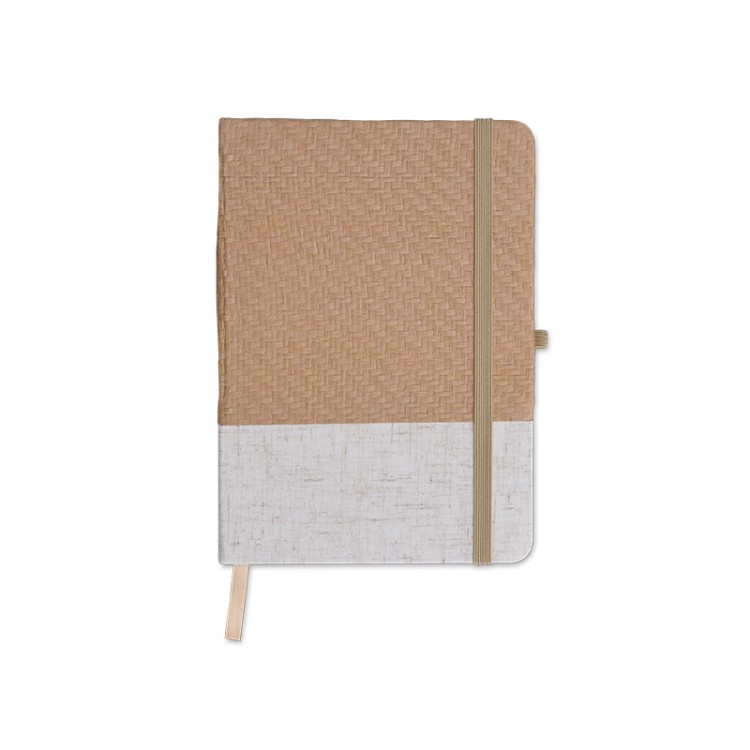 CARNET B6 COUVERTURE COTON ET FIBRES DE BAMBOU - PAPIER