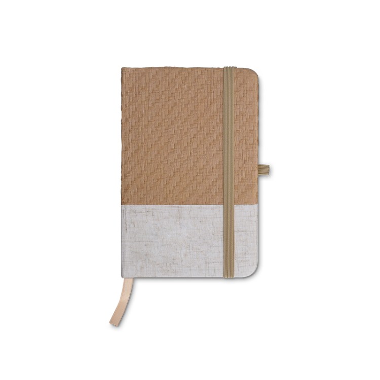 CARNET DE POCHE COUVERTURE COTON ET FIBRES DE BAMBOU - PAPIER