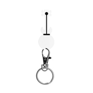 PORTE-CLES MOUSQUETON AVEC JETON FORME GUITARE - ABS, ACIER