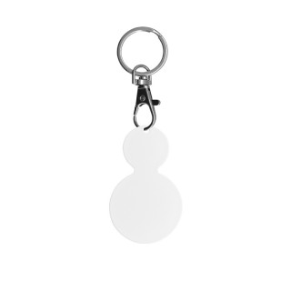 PORTE-CLES MOUSQUETON AVEC JETON FORME ROND Ø35 - ABS, ACIER